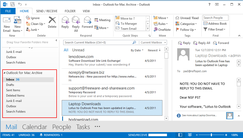view pst in outlook