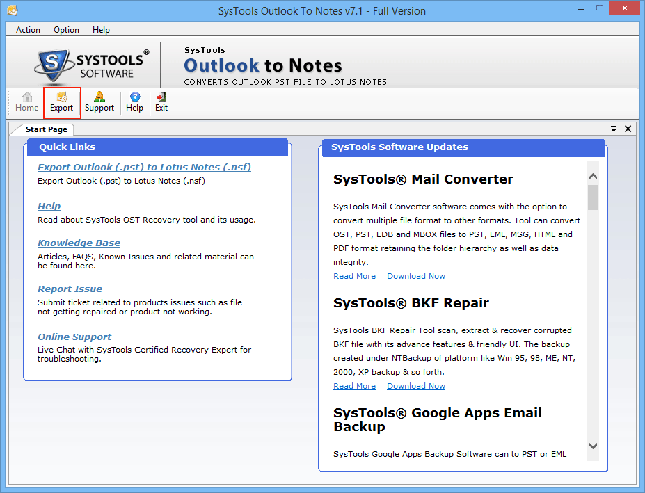 outlook to notes converter