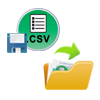 save and open csv file