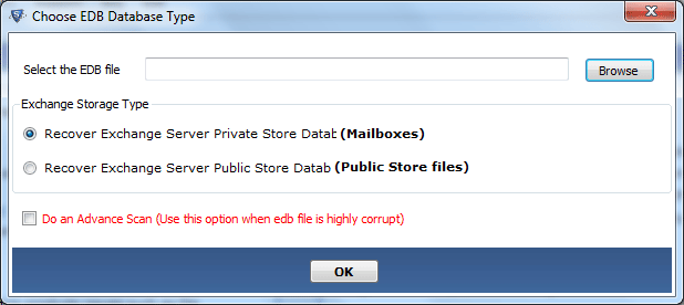 choose edb file