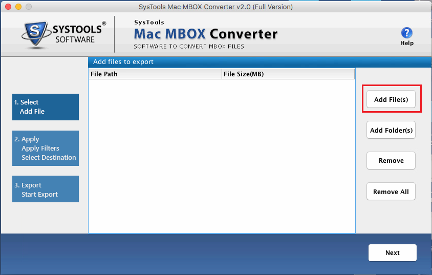 add mbox file