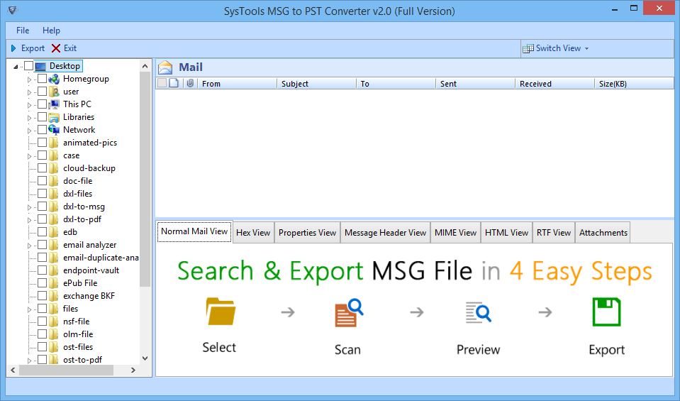 msg to pst convert