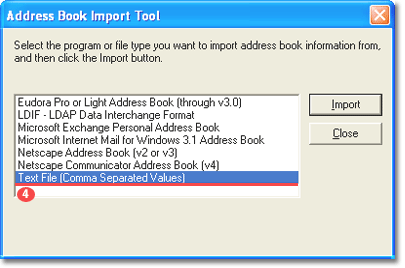 address book import tool