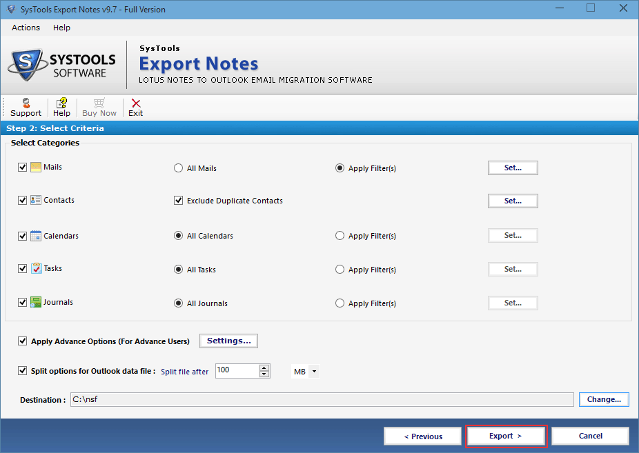 Convert Lotus Notes Archive to Outlook software