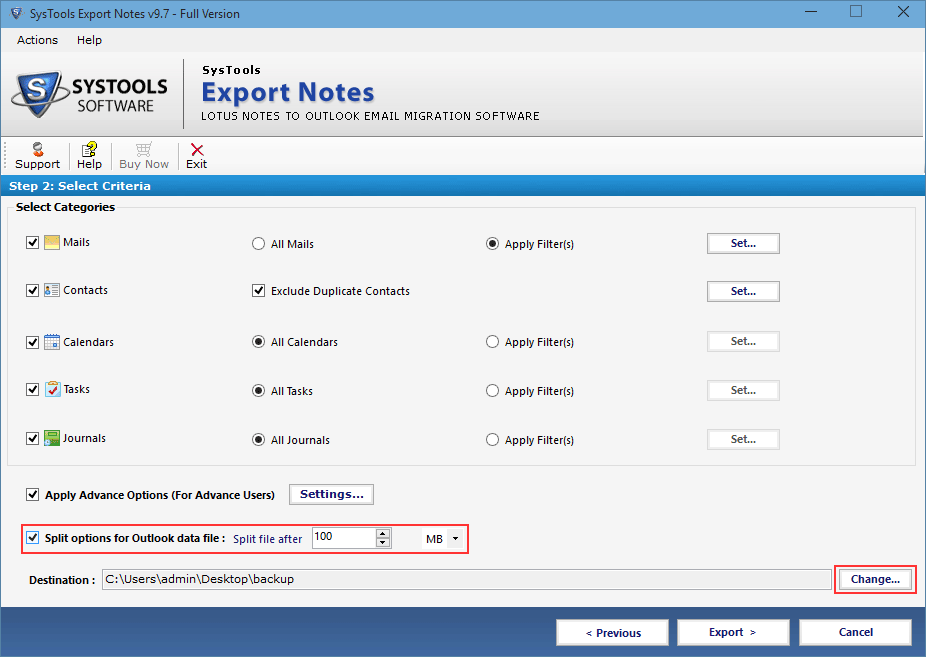 Split Outlook PST File