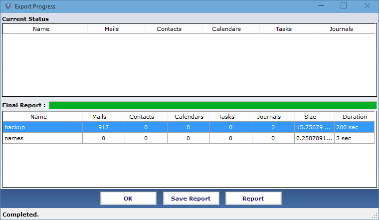 Status Report